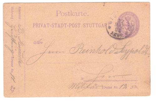 Duitsland Stuttgart lokaal PWS gebruikt, Postzegels en Munten, Postzegels | Europa | Duitsland, Gestempeld, Duitse Keizerrijk