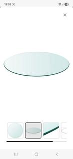 GEZOCHT! Ronde glasplaat 120 cm diameter, Ophalen, Rond, Zo goed als nieuw, Minder dan 50 cm