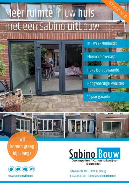 zoekt u een uitbouw in 1 week ?..30 jaar ervaring!.., Diensten en Vakmensen, Aannemers, Garantie