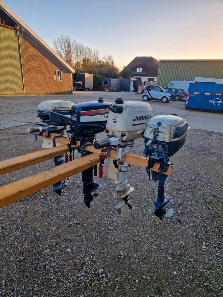 4 buitenboord motoren evinrude lightwin johnson en yamaha, Watersport en Boten, Buiten- en Binnenboordmotoren, Gebruikt, Benzine