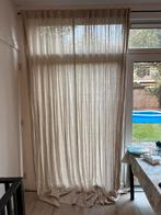 2x Beige In Between Gordijnen + Rails, Huis en Inrichting, Ophalen of Verzenden, Gebruikt, Beige, 200 cm of meer