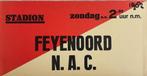 Tramkaart Feyenoord - NAC 1982 - Voetbal Memorabilia, Verzamelen, Verzenden, Gebruikt, Feyenoord, Spelerskaart