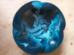 Aardewerk Fruitschaal - Blauw Gemarmerd, Ophalen of Verzenden