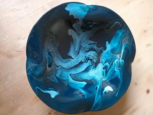 Aardewerk Fruitschaal - Blauw Gemarmerd, Antiek en Kunst, Antiek | Keramiek en Aardewerk, Ophalen of Verzenden