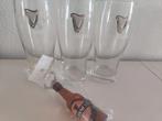 3 Guinness bierglazen 0.3 cl   en nieuwe opener, Ophalen of Verzenden, Zo goed als nieuw, Glas of Glazen, Overige merken