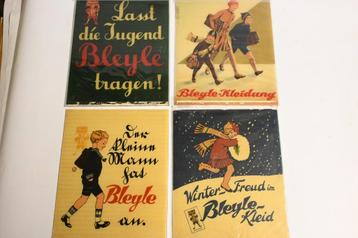 Bleyle glazen winkel reclame bord jaren 40 duitsland kleding beschikbaar voor biedingen