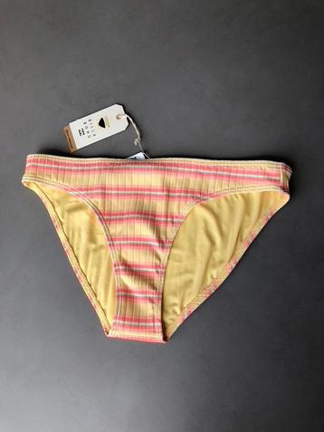 Nieuwe geel/oranje/roze Billabong bikinislip, maat L beschikbaar voor biedingen