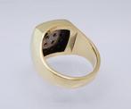 Zware 14 karaat Gouden Diamant - Ring Herenring 16 Diamanten, Sieraden, Tassen en Uiterlijk, Ringen, 18 tot 19, Heer, Nieuw, Ophalen of Verzenden