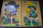 houten puzzel rolf 2 stuks, Ophalen of Verzenden, Gebruikt