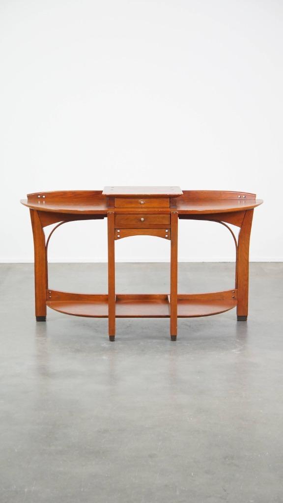 Jugendstil, Art Nouveau gangkastje/ side table van Schuitema, Huis en Inrichting, Tafels | Sidetables, Gebruikt, 25 tot 50 cm