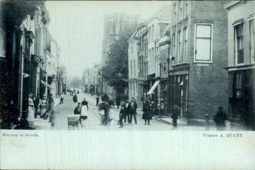 Gouda - Kleiweg, Verzamelen, Ansichtkaarten | Nederland, Ongelopen, Zuid-Holland, Voor 1920, Ophalen of Verzenden