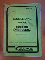 Handleiding Pneumatic Monosem NG "PLUS" - 1990, Ophalen of Verzenden