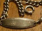 Mooie oude zilveren armband met naam Marianne., Ophalen of Verzenden, Zilver, Armband