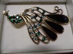 grote 7,5 cm pauw als broche in doos nr br 5001 r, Sieraden, Tassen en Uiterlijk, Broches, Ophalen of Verzenden, Nieuw, 7 tot 10 cm