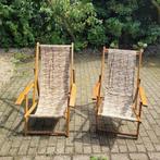 2 Vintage oude strandstoelen, Ophalen