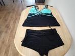 Tankini Turquoise/Zwart - Zo goed als nieuw, Kleding | Dames, Ophalen of Verzenden, Zo goed als nieuw, Zwart, Bikini
