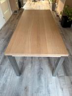 Uitschuifbare eikenhouten eettafel, Ophalen, Eikenhout, 200 cm of meer, 50 tot 100 cm