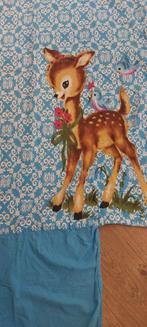 Vintage dekbedovertrek met hertje/vrolijke kleurtjes, Jongetje of Meisje, Wit, Dekbedovertrek, Ophalen of Verzenden