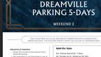 Parkeerticket Tomorrowland Dreamville W2 24-28 juli, Eén persoon