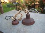Kleine Roestige Hanglamp, Huis en Inrichting, Lampen | Hanglampen, Ophalen of Verzenden, Gebruikt, Metaal, Minder dan 50 cm
