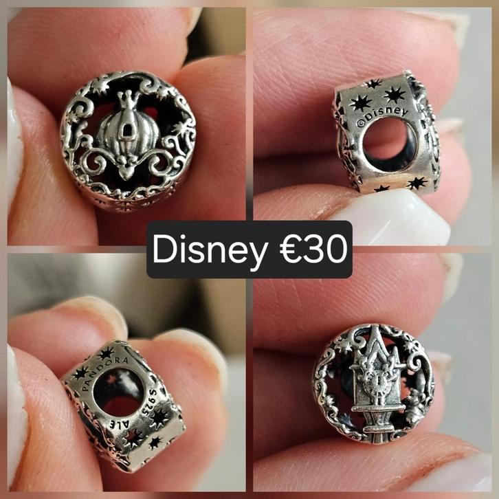 Disney x Pandora Assepoester, Sieraden, Tassen en Uiterlijk, Bedels, Zo goed als nieuw, Pandora, Zilver, Ophalen of Verzenden