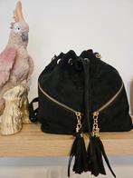 Zwarte suéde fashion tas, Nieuw, Handtas, Ophalen of Verzenden, Zwart