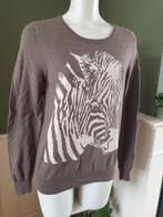Marie Lund groen grijze zebra trui M 38 40 Gratis Verzenden, Maat 38/40 (M), Verzenden, Groen, Marie Lund
