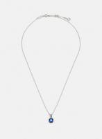 NIEUW: Swarovski ketting blauw (september), Met kristal, Nieuw, Zilver, Verzenden