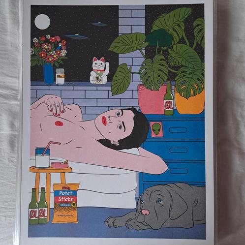 Riso druk - 42x30 cm, Antiek en Kunst, Kunst | Litho's en Zeefdrukken, Ophalen of Verzenden