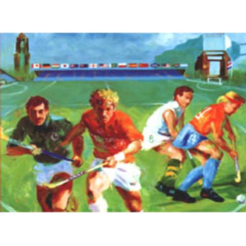 " WC Hockey 1998  " zeefdruk van Tjarko ten Have € 25, Sport en Fitness, Hockey, Nieuw, Ophalen of Verzenden