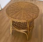 Rotan Tafel, Minder dan 55 cm, Rond, Zo goed als nieuw, Hout