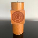 Houten kandelaar geometrisch – Made in GDR (Oost-Duitsland), Ophalen of Verzenden, Huis en Inrichting