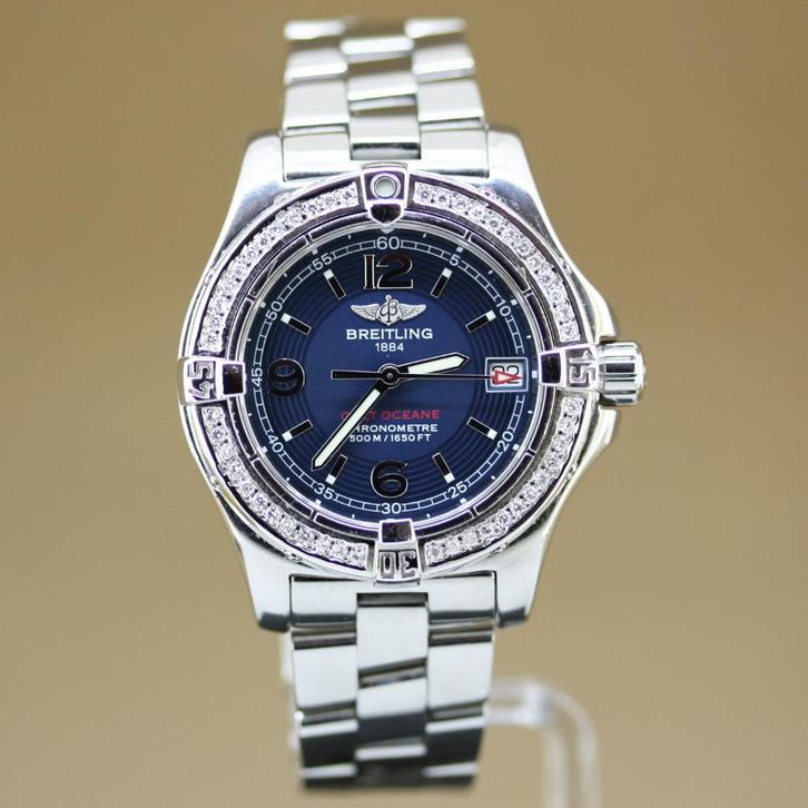 Breitling Colt Oceane diamonds A77380, Sieraden, Tassen en Uiterlijk, Horloges | Dames, Gebruikt, Polshorloge, Overige merken