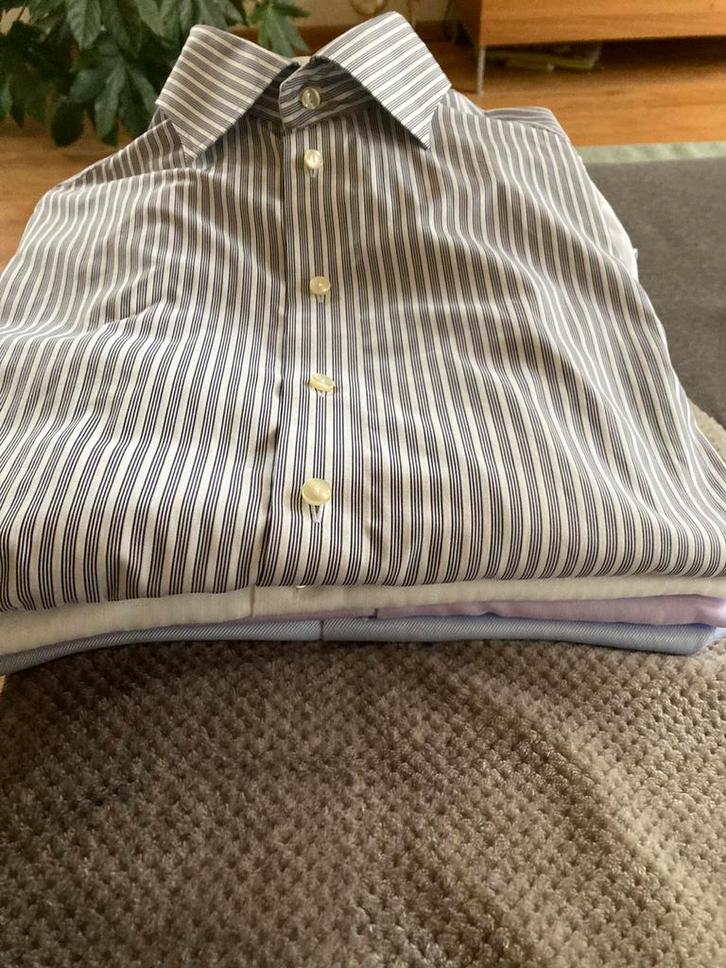 ETON OVERHEMDEN MAAT 42 4STUKS, Kleding | Heren, Overhemden, Zo goed als nieuw, Halswijdte 43/44 (XL), Overige kleuren, Ophalen of Verzenden