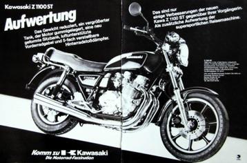 16 vintage advertenties Kawasaki motorfiets 1978-85 motor beschikbaar voor biedingen