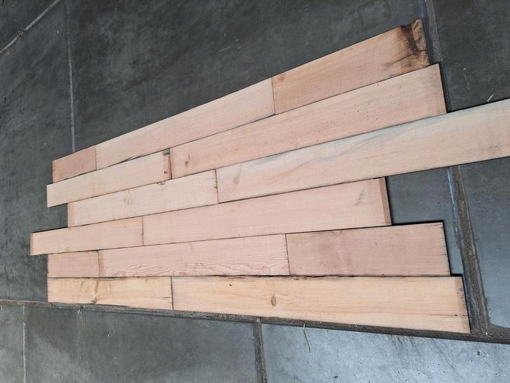 Partij  Amerikaans  grenen  planken  sloophout  Herzaagd, Doe-het-zelf en Verbouw, Hout en Planken, Gebruikt, Plank, Grenen, Minder dan 25 mm