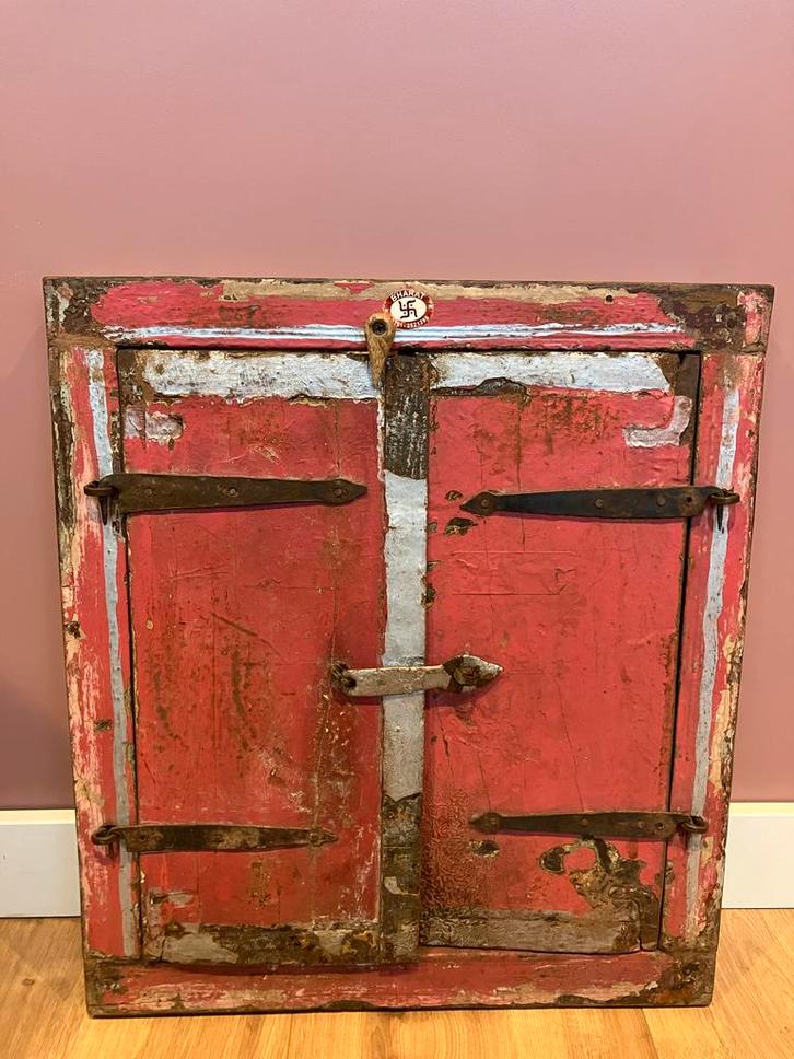 Vintage Spiegel met Luiken, Huis en Inrichting, Woonaccessoires | Spiegels, Nieuw, Minder dan 50 cm, Minder dan 100 cm, Rechthoekig