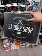 Vintage Barber Shop Metalen Bord - Nieuw, Huis en Inrichting, Nieuw, Ophalen of Verzenden, A, A