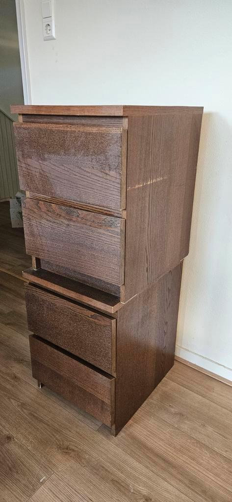 2x Ikea Malm Nachtkastjes - L48 x B40 x H55 cm, Huis en Inrichting, Kasten | Dressoirs, Gebruikt, Minder dan 50 cm, 25 tot 50 cm