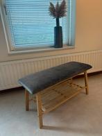 Bankje / Schoenenbank met zitvlak, Ophalen, 125 cm of meer, Zo goed als nieuw, Stof