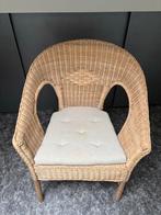 Vintage Rieten Stoel met Kussen, Antiek en Kunst, Ophalen