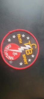 Vintage Geborduurde Patch - Faith Spirit Discipline, Verzenden, Dames