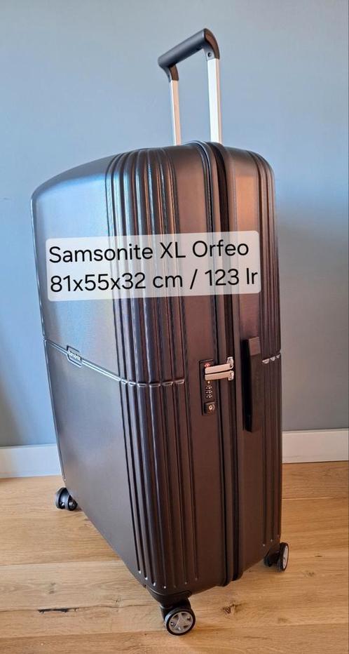 Samsonite Orfeo XL zwart spinner 81x55x32 cm – 123L – nieuw, Sieraden, Tassen en Uiterlijk, Koffers, Nieuw, Hard kunststof, 70 cm of meer