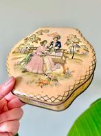 Vintage victoriaans blik blikken opbergdoos, Ophalen of Verzenden, Gebruikt