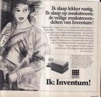 Retro reclame 1980 Inventum electrische deken, Verzamelen, Overige typen, Ophalen of Verzenden