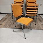 25 x vintage design schoolstoelen stapelstoelen partij stoel, Ophalen, Gebruikt, Bruin, Vijf, Zes of meer stoelen