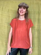 Vintage blouse/ top, maat 42/XL - terra / bruin - 90's, Kleding | Dames, Bruin, Maat 42/44 (L), Ophalen of Verzenden, Vintage