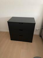 Zwarte ladekast met 3 lades Nordli., Ophalen of Verzenden, Gebruikt