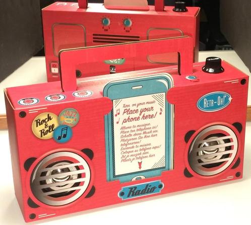 Retr-Oh RT18080 Inductie Speaker-Set Speakerbox SmartPhone, Telecommunicatie, Mobiele telefoons | Toebehoren en Onderdelen, Nieuw