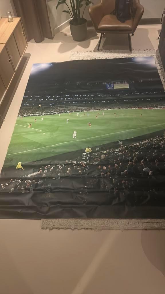Behang voetbalstadion - 260hx175br, Huis en Inrichting, Stoffering | Behang, minder dan 10 m², Ophalen of Verzenden